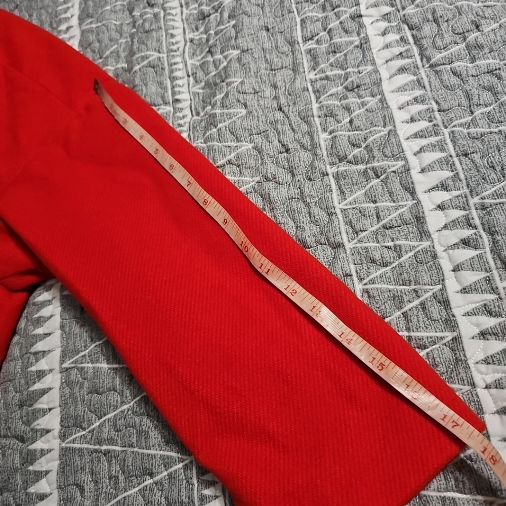 Anthropologie Sascha Red Asymmetrical‎ Jacket Women's Large NWOT Condition $180 - Picture 11 of 12